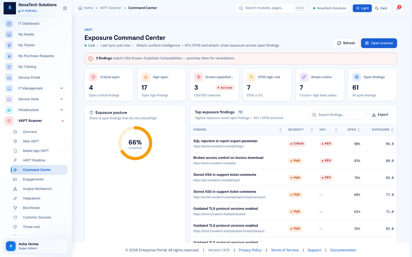 Infronest product screenshot (cloudvapt)